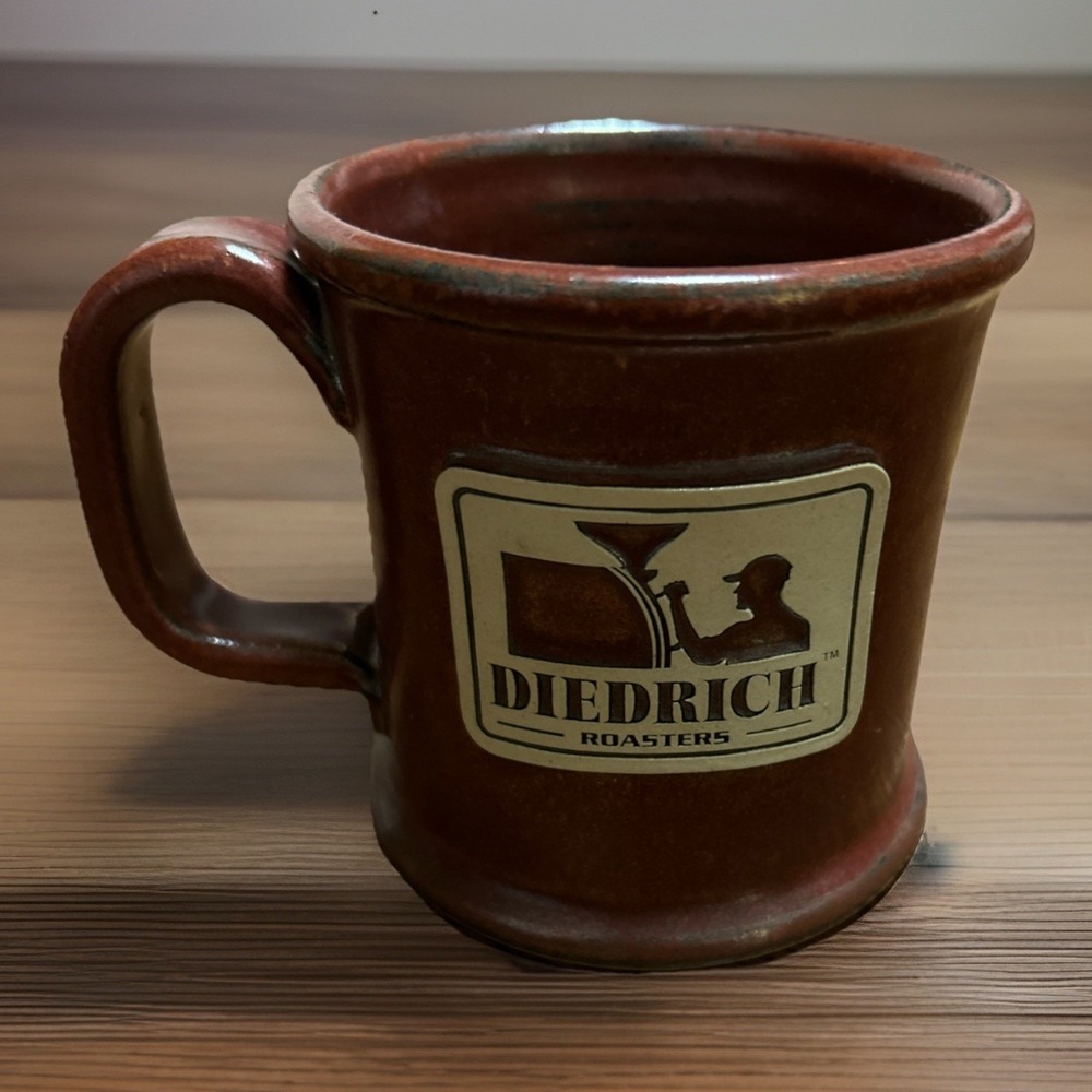 Diedrich Roasters Sunset Hill Stoneware Red Coffee Mug Cup Pottery